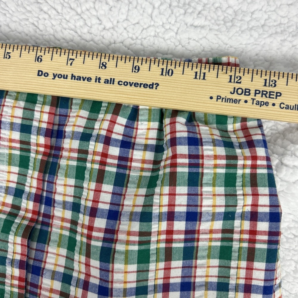VTG Hingham‎ Square Skirt Full Button Pencil Plaid Lined Elastic Waist USA Made - Picture 5 of 10
